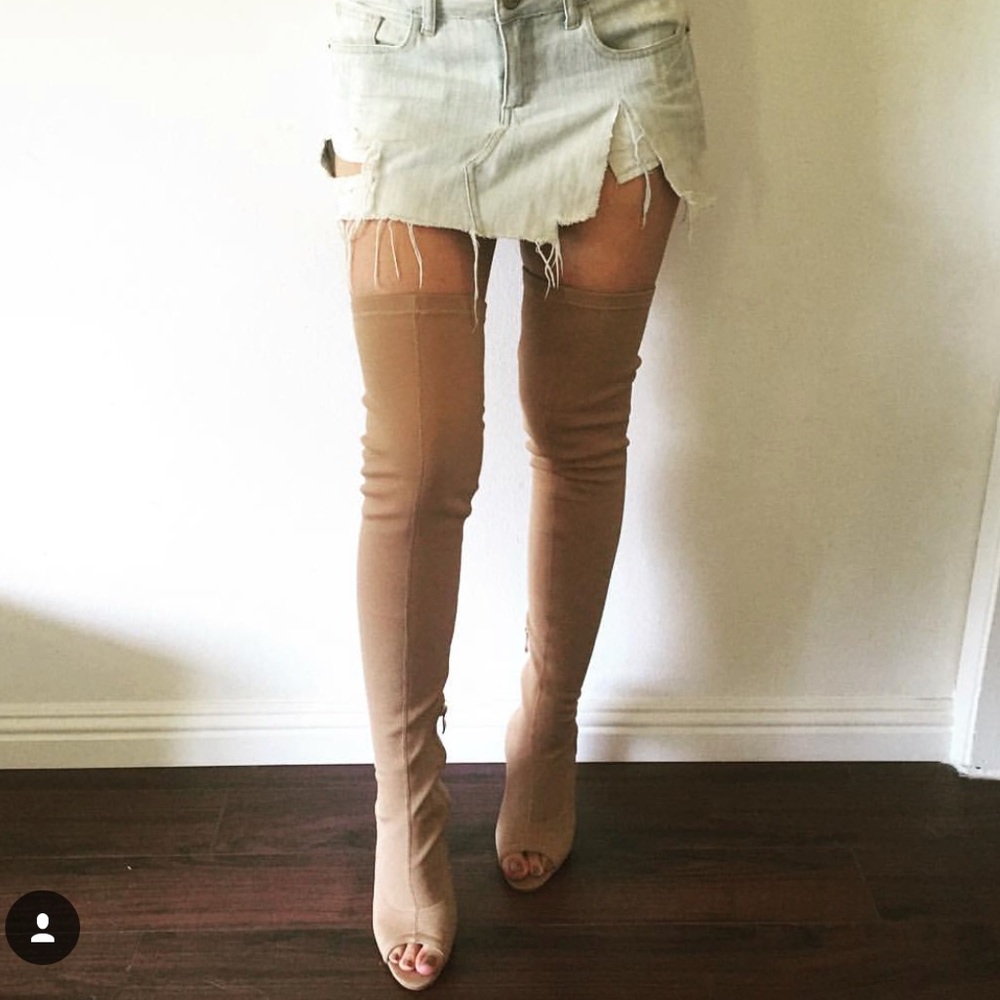 Knee High Beige Boots